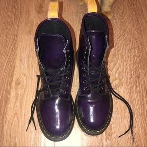 purple chrome dr martens